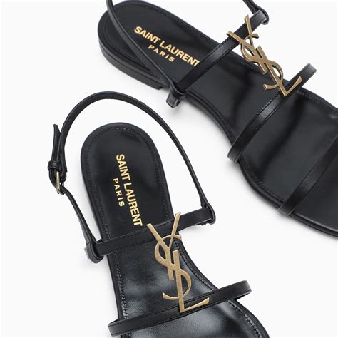 ysl cassandra platform sandals|saint laurent bleach flat sandals.